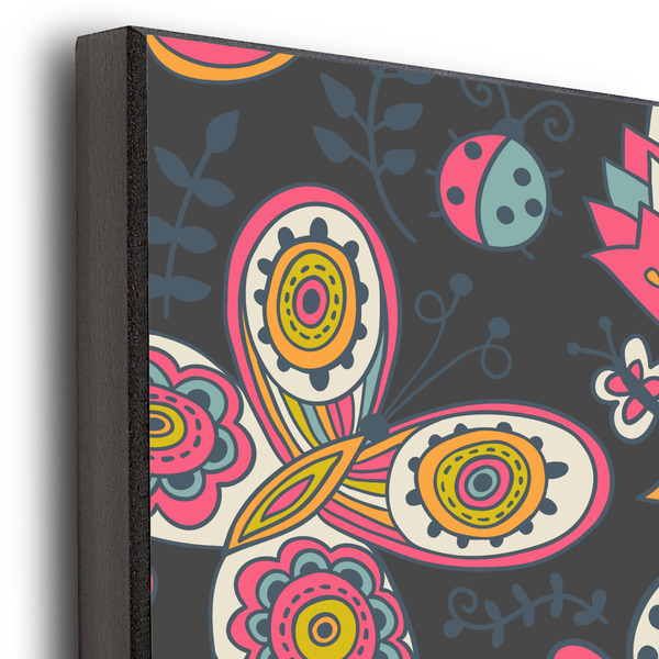 Birds & Butterflies 20x24 Wood Print - Closeup