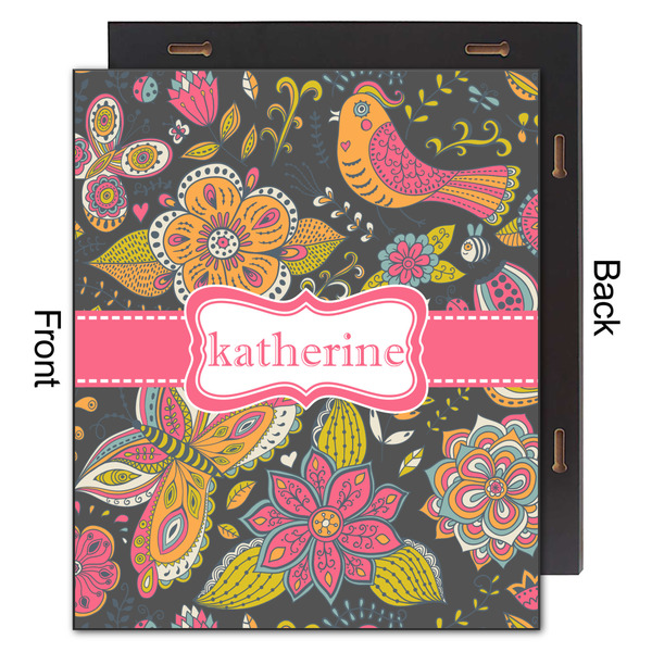 Birds & Butterflies 20x24 Wood Print - Front & Back View