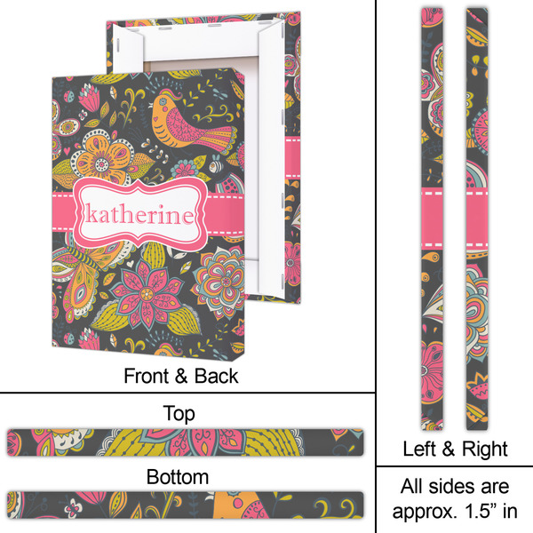 Birds & Butterflies 20x30 - Canvas Print - Approval