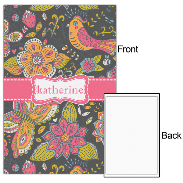 Birds & Butterflies 20x30 - Matte Poster - Front & Back