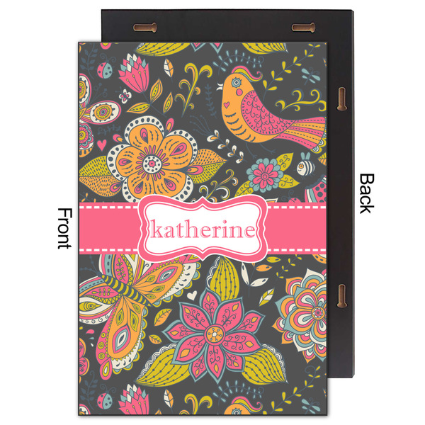 Birds & Butterflies 20x30 Wood Print - Front & Back View