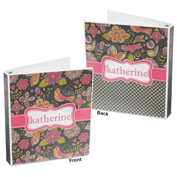 Birds & Butterflies 3-Ring Binder Front and Back