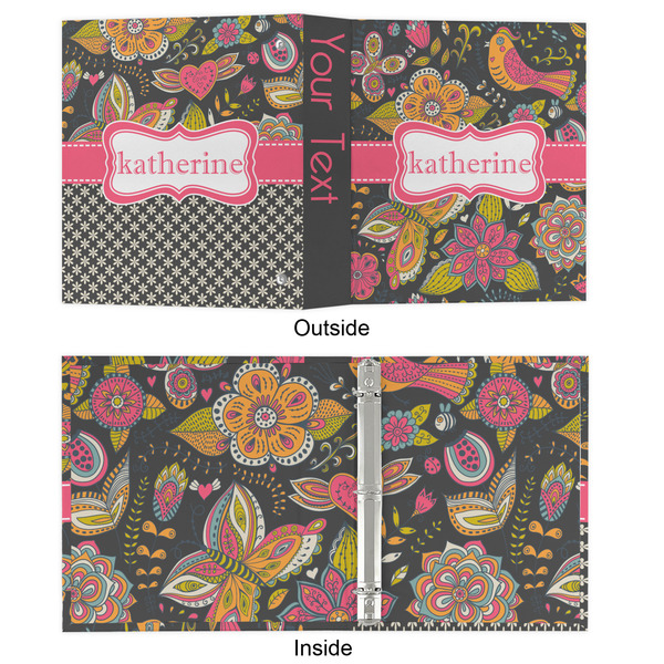 Birds & Butterflies 3 Ring Binders - Full Wrap - 1" - APPROVAL