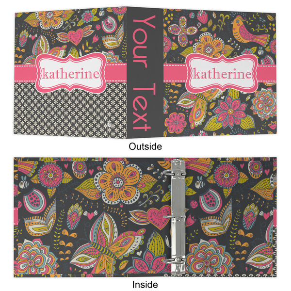 Birds & Butterflies 3 Ring Binders - Full Wrap - 2" - APPROVAL