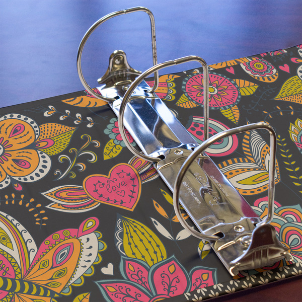 Birds & Butterflies 3 Ring Binders - Full Wrap - 3" - DETAIL