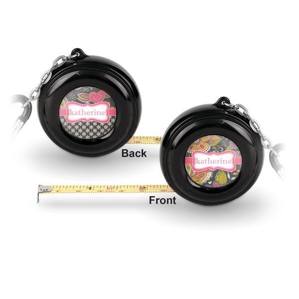 Birds & Butterflies 6-Ft Pocket Tape Measure with Carabiner Hook - Front and Back