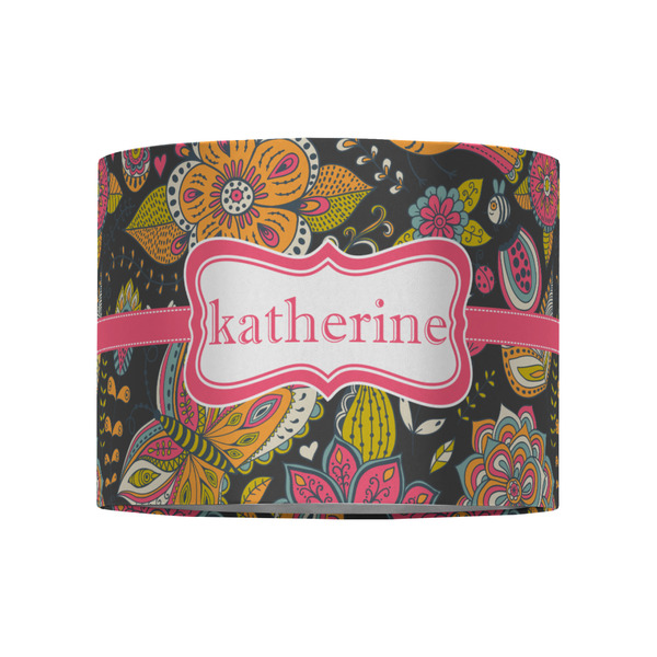 Birds & Butterflies 8" Drum Lampshade - FRONT (Fabric)