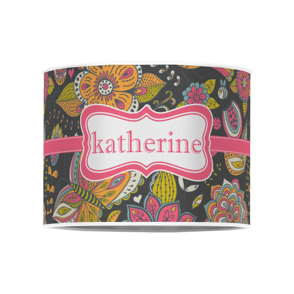 Birds & Butterflies 8" Drum Lampshade - FRONT (Poly Film)