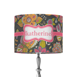 Birds & Butterflies 8" Drum Lamp Shade - Fabric (Personalized)