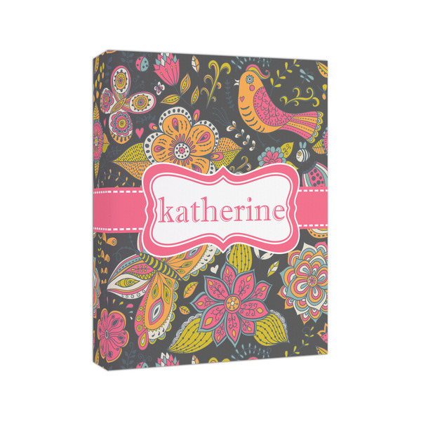 Birds & Butterflies 8x10 - Canvas Print - Angled View