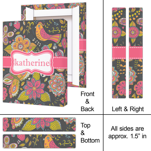 Birds & Butterflies 8x10 - Canvas Print - Approval