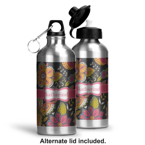 Birds & Butterflies Aluminum Water Bottle - Alternate lid options