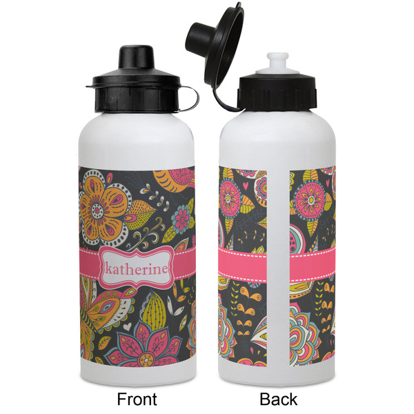 Birds & Butterflies Aluminum Water Bottle - White APPROVAL