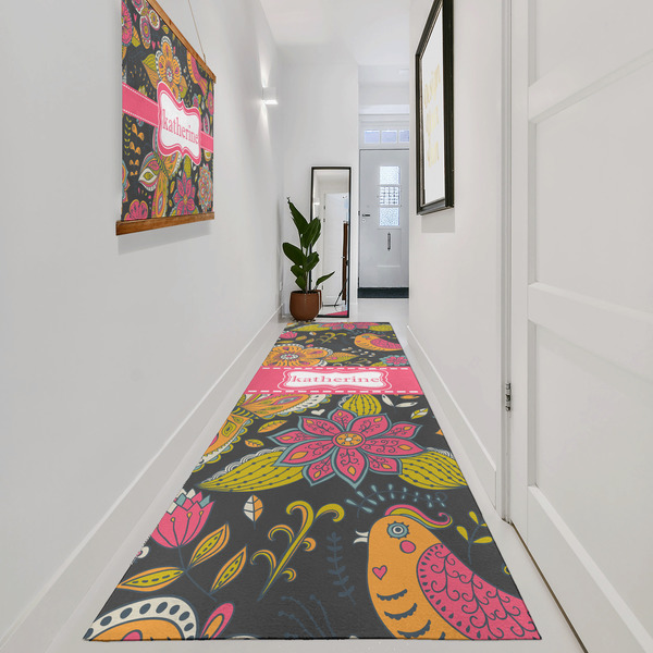 Birds & Butterflies Area Rug Sizes - In Context (vertical)