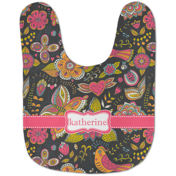 Birds & Butterflies Baby Bib - AFT flat