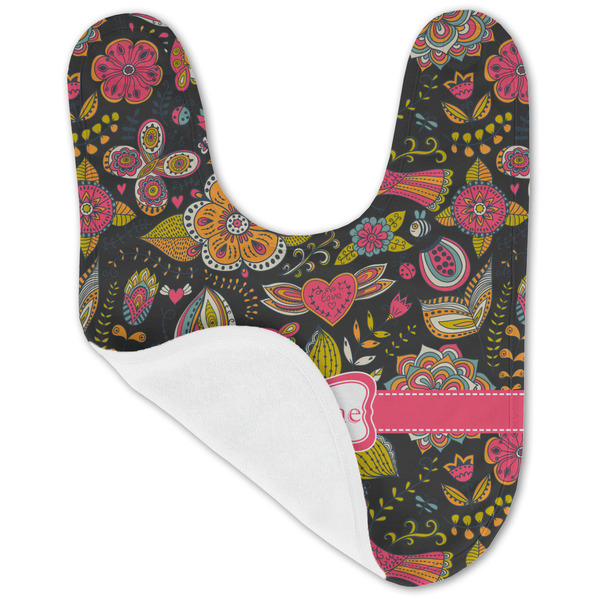 Birds & Butterflies Baby Bib - AFT folded