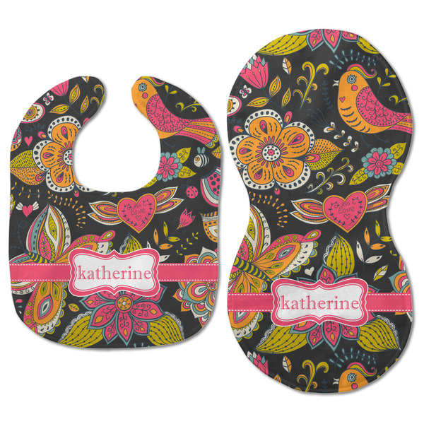 Birds & Butterflies Baby Bib & Burp Set - Approval (new bib & burp)