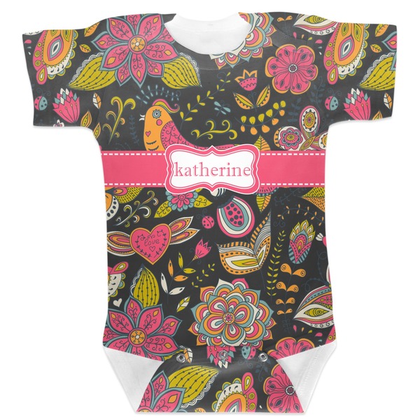Custom Birds & Butterflies Baby Bodysuit (Personalized)