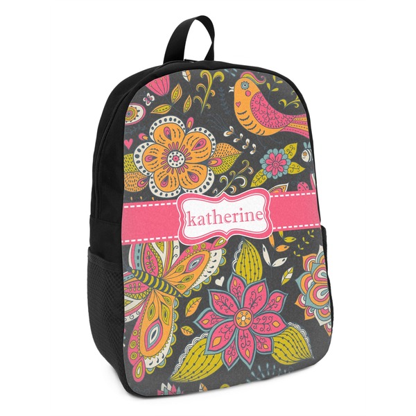 Custom Birds & Butterflies Kids Backpack (Personalized)