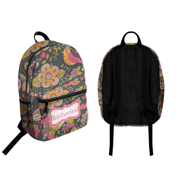 Birds & Butterflies Backpack front and back - Apvl