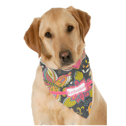 Birds & Butterflies Dog Bandana Scarf w/ Name or Text
