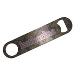 Birds & Butterflies Bar Bottle Opener - Silver w/ Name or Text