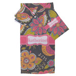 Birds & Butterflies Bath Towel Set - 3 Pcs (Personalized)