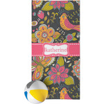 Birds & Butterflies Beach Towel (Personalized)