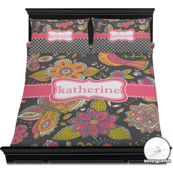Birds & Butterflies Bedding Set (Queen) - Duvet