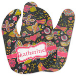 Birds & Butterflies Baby Bib w/ Name or Text