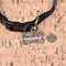 Birds & Butterflies Bone Shaped Dog ID Tag - Small - In Context