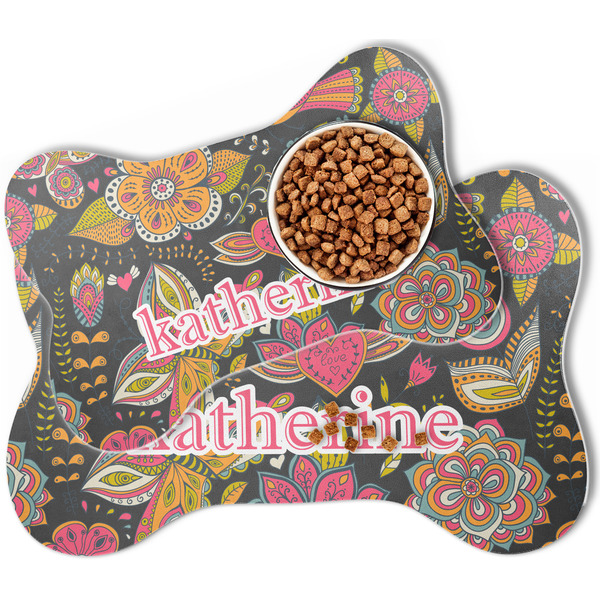 Birds & Butterflies Bone Shaped Dog Mats - MAIN