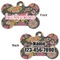 Birds & Butterflies Bone Shaped Dog Tag - Front & Back