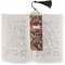 Birds & Butterflies Bookmark with tassel - In book