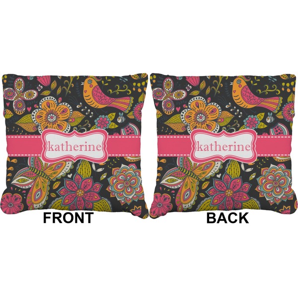 Birds & Butterflies Burlap Pillow Approval