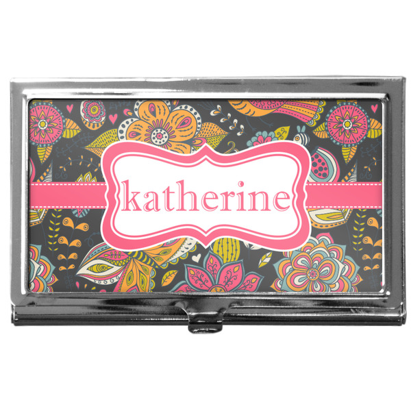 Custom Birds & Butterflies Business Card Case