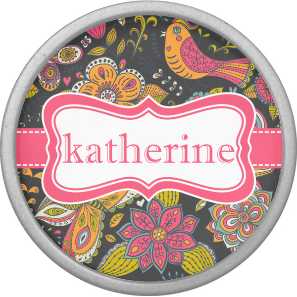 Birds & Butterflies Cabinet Knob - Nickel - Front