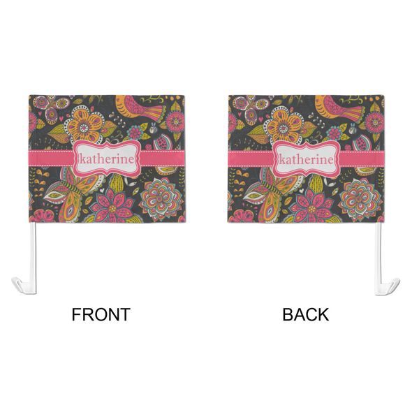 Birds & Butterflies Car Flag - Large - APPROVAL