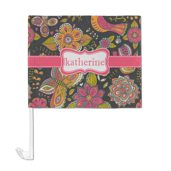 Birds & Butterflies Car Flag - Large - FRONT
