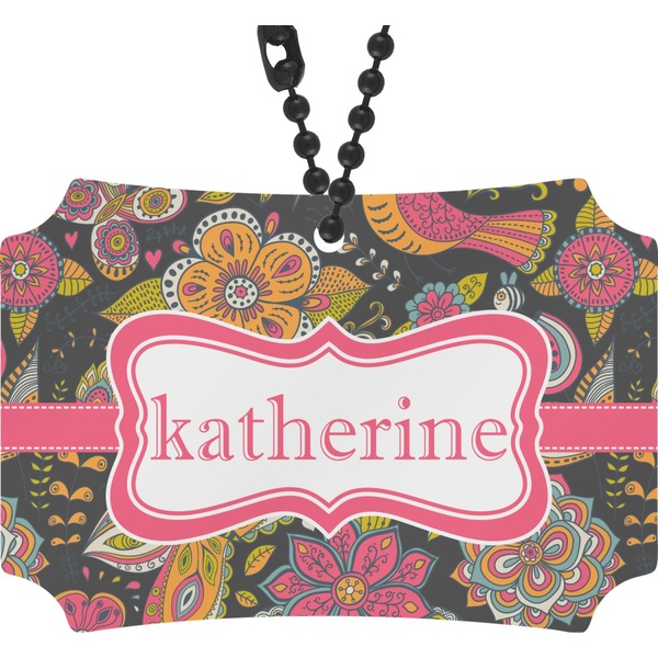 Custom Birds & Butterflies Rear View Mirror Ornament (Personalized)