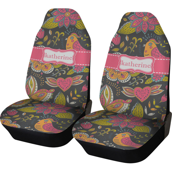 Custom Birds & Butterflies Car Seat Covers (Set of Two) (Personalized)