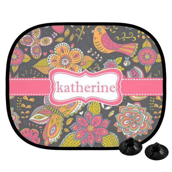Custom Birds & Butterflies Car Side Window Sun Shade (Personalized)