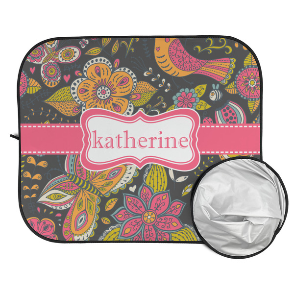 Birds & Butterflies Car Sun Shades - FOLDED & UNFOLDED