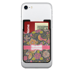 Birds & Butterflies 2-in-1 Cell Phone Credit Card Holder & Screen Cleaner (Personalized)