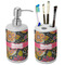 Birds & Butterflies Ceramic Bathroom Accessories Set (Personalized)