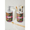 Birds & Butterflies Ceramic Bathroom Accessories - LIFESTYLE (toothbrush holder & soap dispenser)