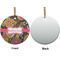 Birds & Butterflies Ceramic Flat Ornament - Circle Front & Back (APPROVAL)