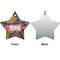 Birds & Butterflies Ceramic Flat Ornament - Star Front & Back (APPROVAL)