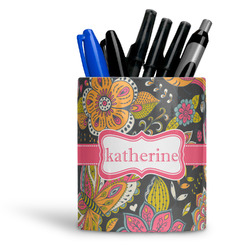 Birds & Butterflies Ceramic Pen Holder