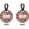 Birds & Butterflies Circle Luggage Tag (Front + Back)